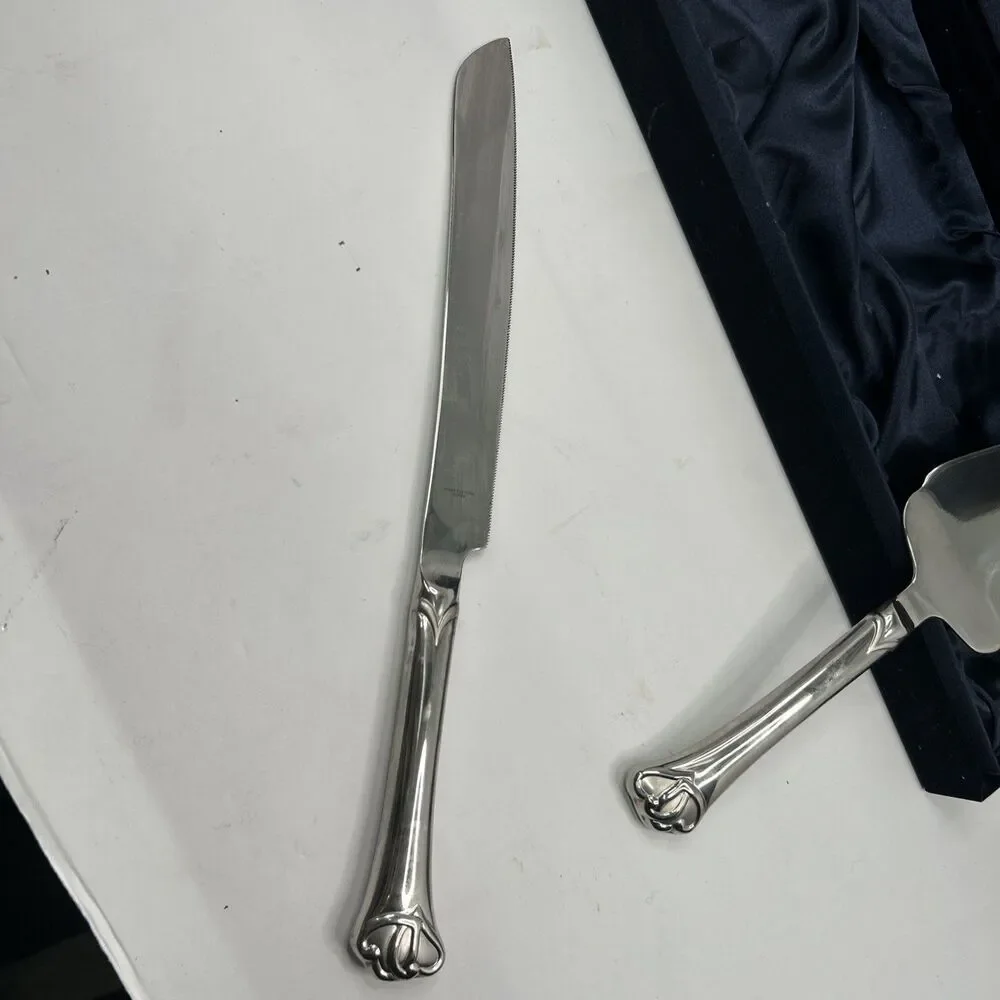 Vintage Things Remembered Stainless Steel Wedding Cake Knife & Server Set